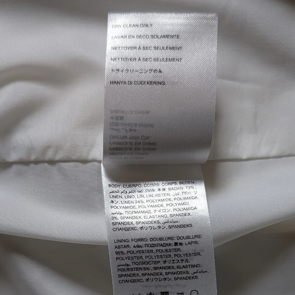 Bebe White Sleeveless Lined Linen-Blend Dress- CLEARANCE! - Picture 3 of 4